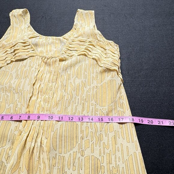 Vtg CALVIN KLEIN Women Sheer Silk Dress Pullover Chiffon Sz M Orange 47-12 - Picture 10 of 11